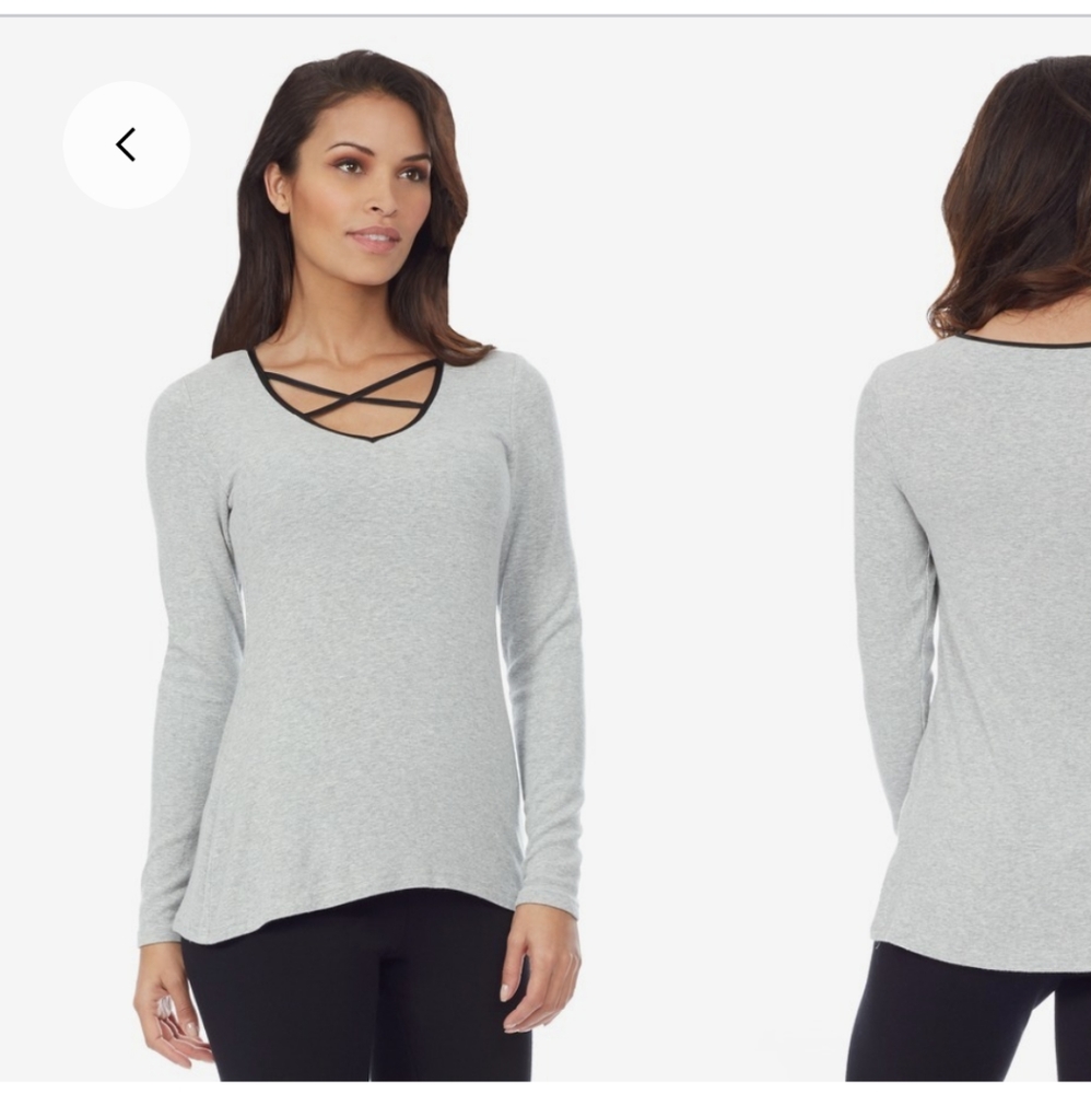 Tart Long Sleeve Top with Criss Cross Front